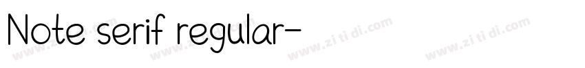 Note serif regular字体转换